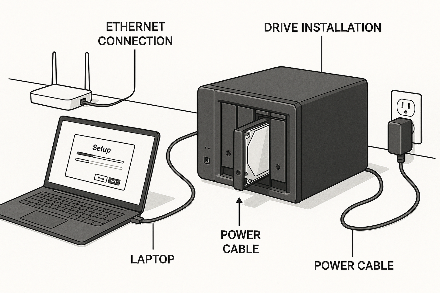 Setting up a NAS device - instalation
