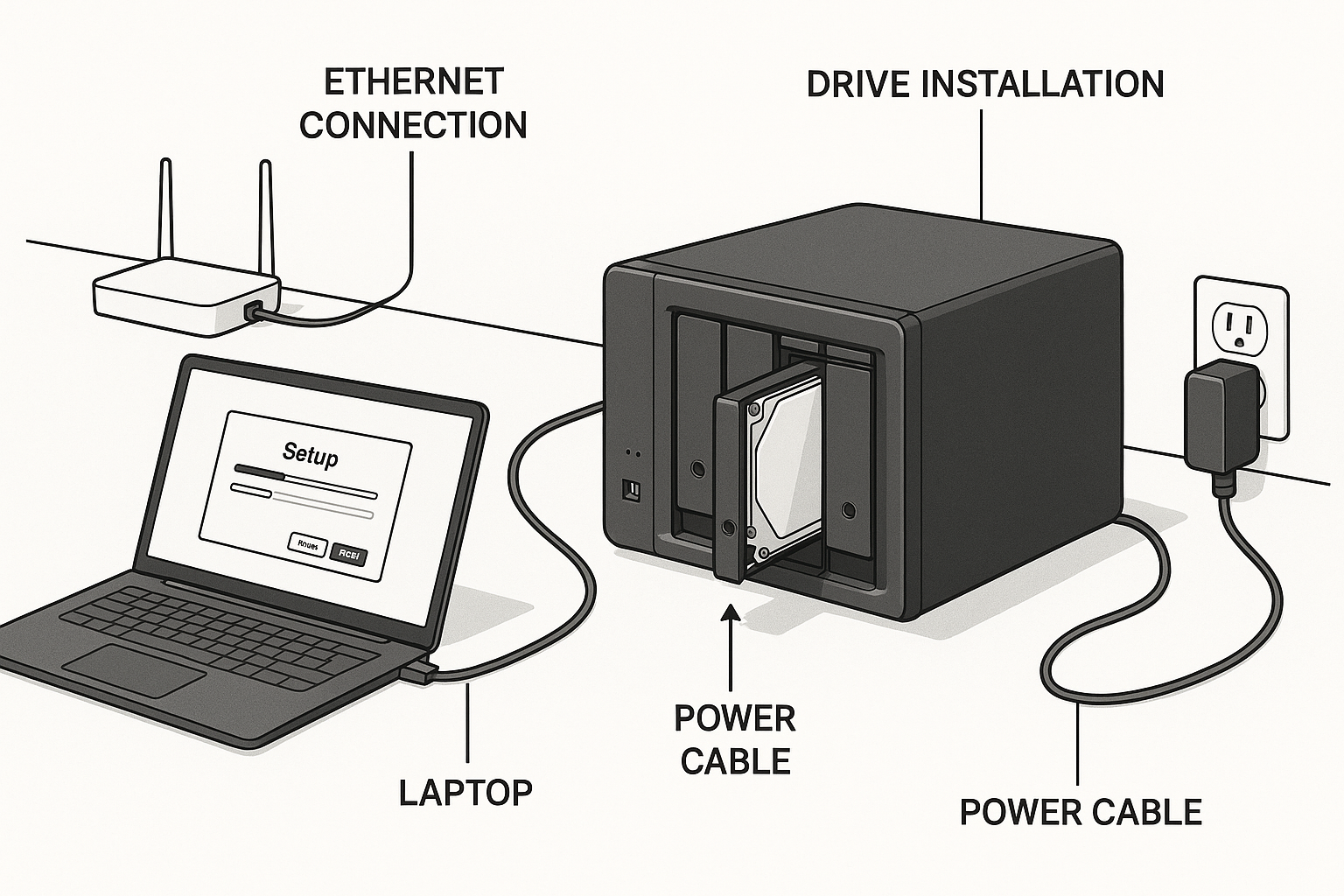 Setting up a NAS device - instalation
